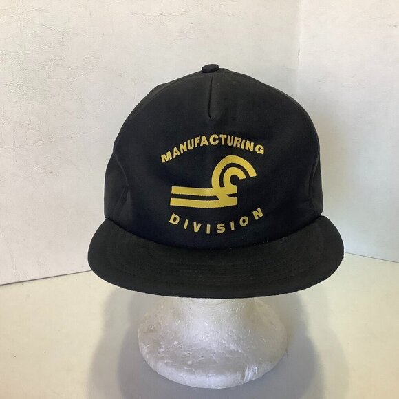 Vintage Conrail Manufacturing Division Snapback Hat Black Made USA - Picture 1 of 7
